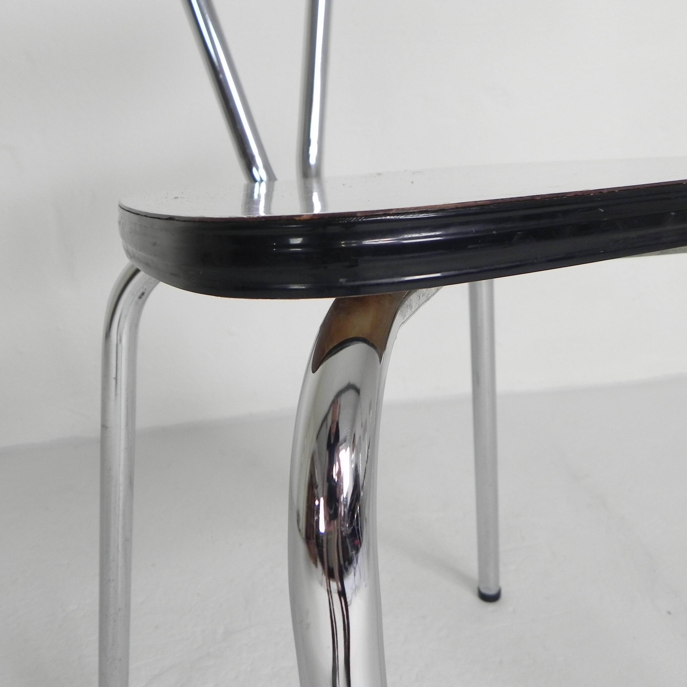 Set of 4 Formica dining chairs, 1960s