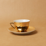 Lot 5 cups coffee porcelain gilded 1970 1980