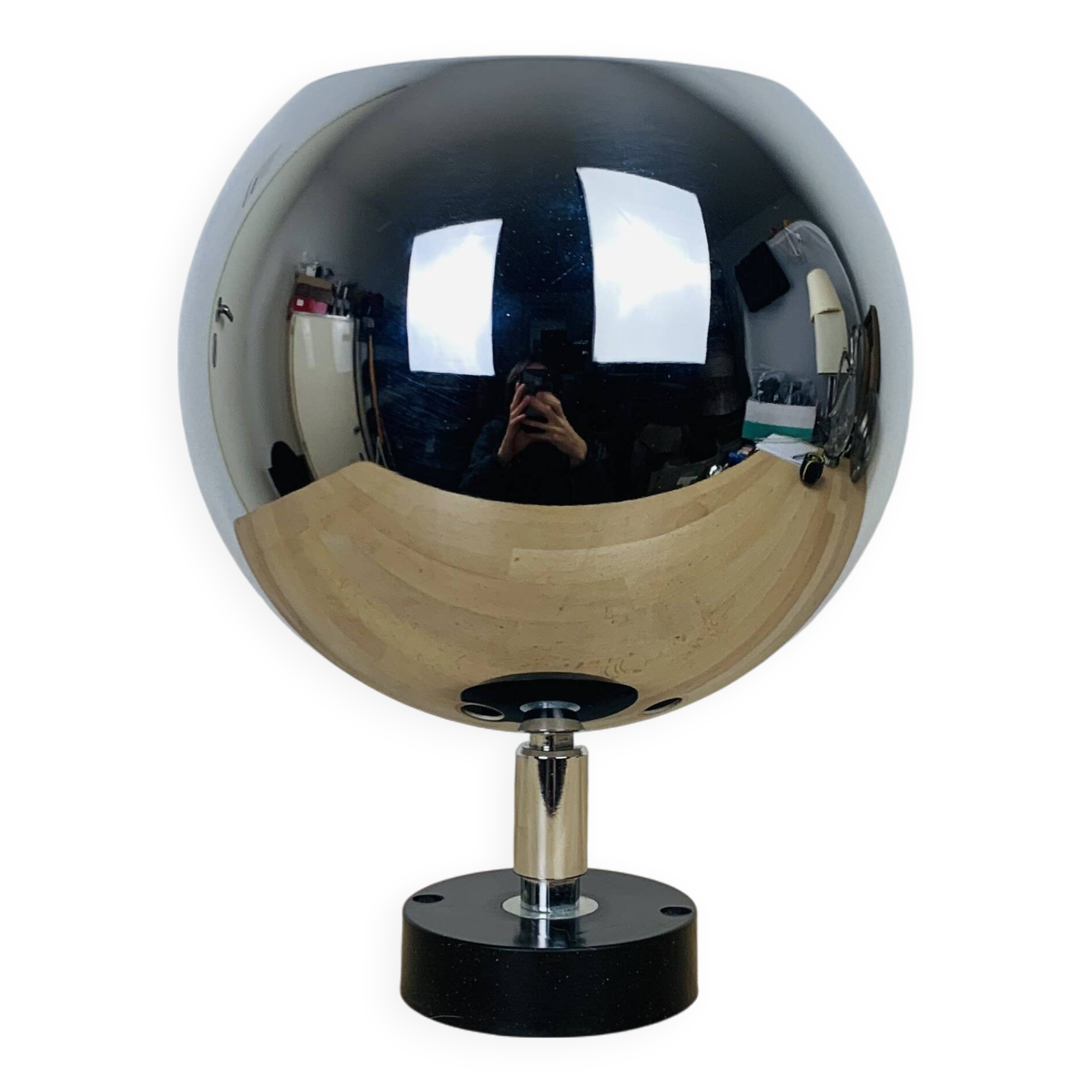 Chrome eyeball spot ceiling light Erco, 1970s