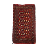 Traditionnel tapis vintage en laine rouge persan fait à la main tapis oriental area - 67x138cm