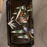 Rectangular dish from Longwy enamels