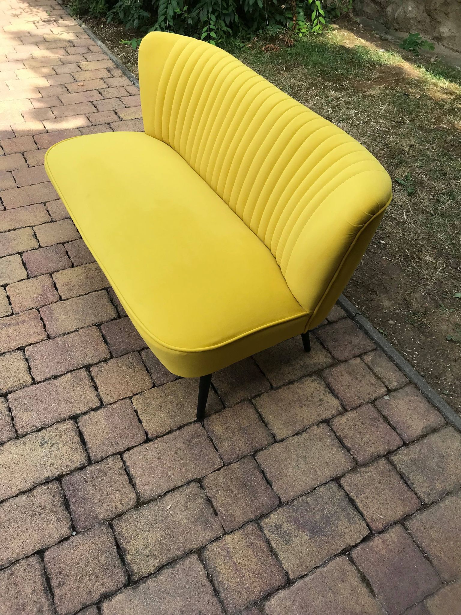 Mid-century scandinavian modern velvet sofa, 1950