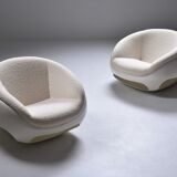 Paire de fauteuils de salon de Mario Sabot en fibre de verre  - 1969