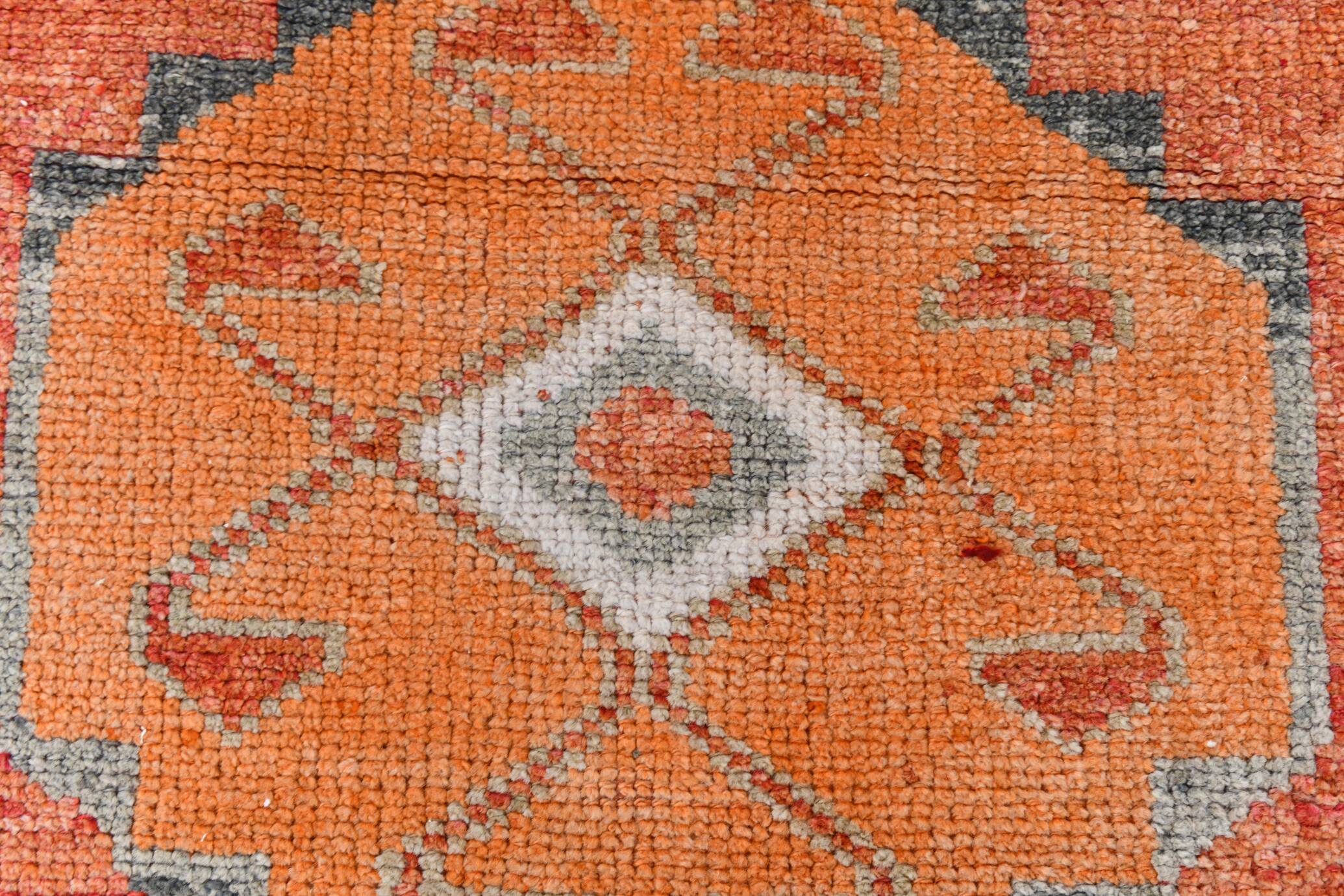 3x11 Red & Pink Super Soft Vintage Runner Rug, 98x335Cm