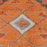 3x11 Red & Pink Super Soft Vintage Runner Rug, 98x335Cm