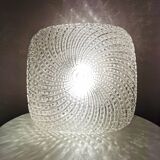 Square glass ceiling lamp, 1970