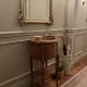 Table de chevet ovale style Louis XV en acajou 