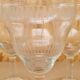 Service of 10 chiseled crystal wine glasses