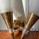 Wall lamp in brass and plastic