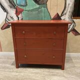 Red wood chest of drawers