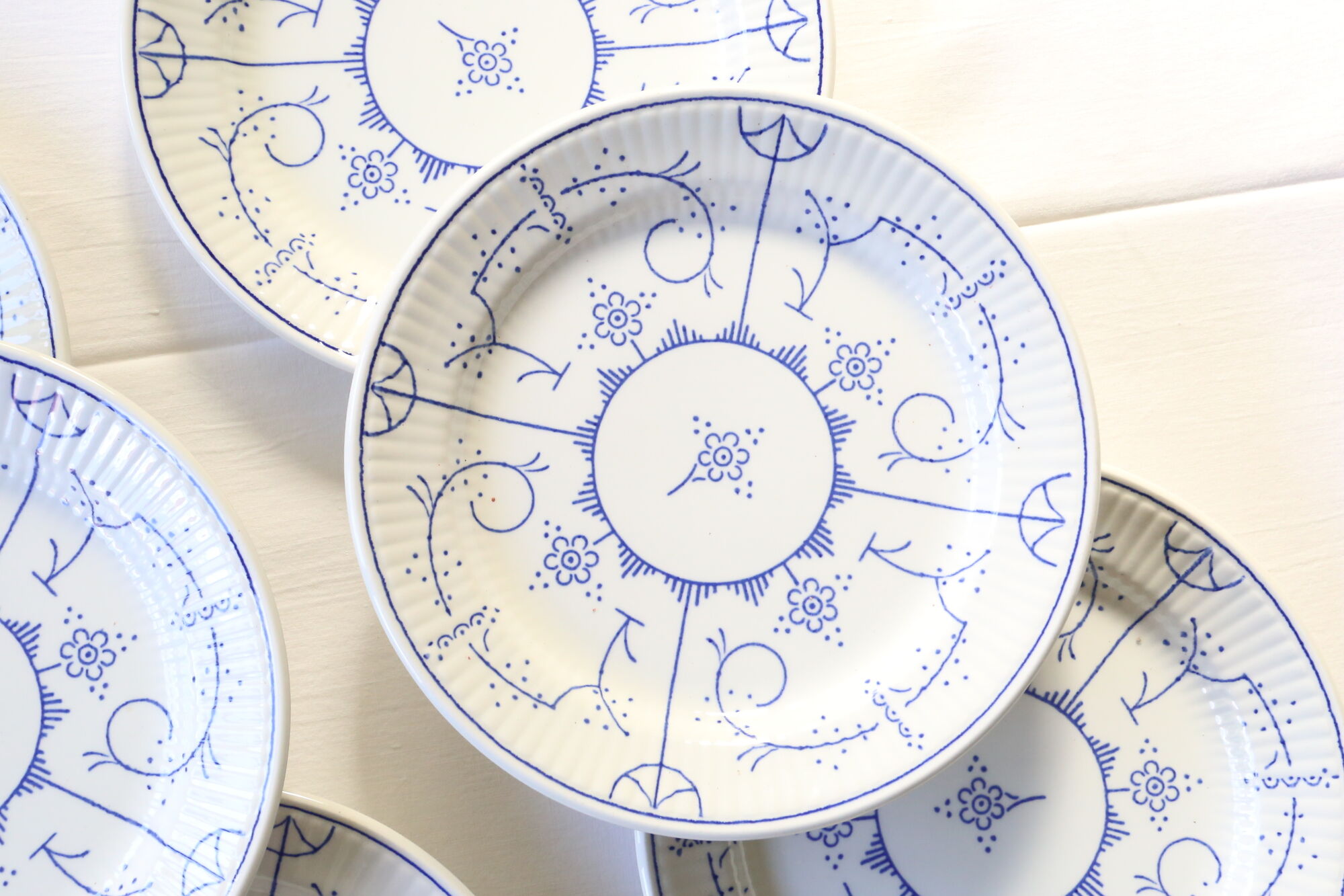 Set of 6 dessert plates Boch La Louvière Belgium, vintage, Belgium