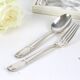Silver metal cutlery set, vintage