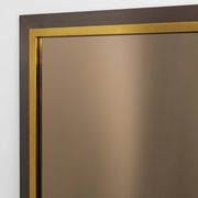 Belgian Mid-Century Belgo Chrome Mirror in Copper and Fumé Glass, 1980s