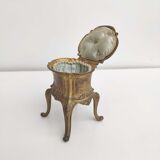 Antique jewelry box baguier gold metal