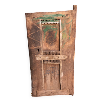 Ancienne porte berbère en bois vintage authentique - maroc