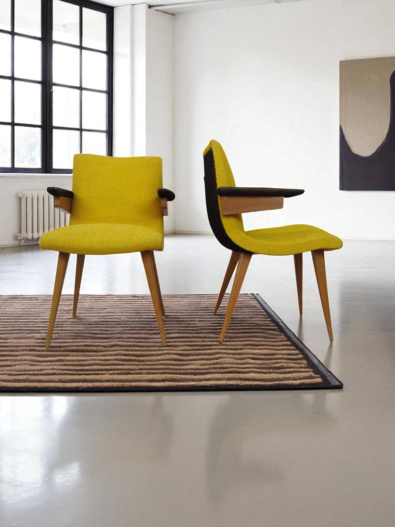 Vintage Scandinavian Armchair Design Duo