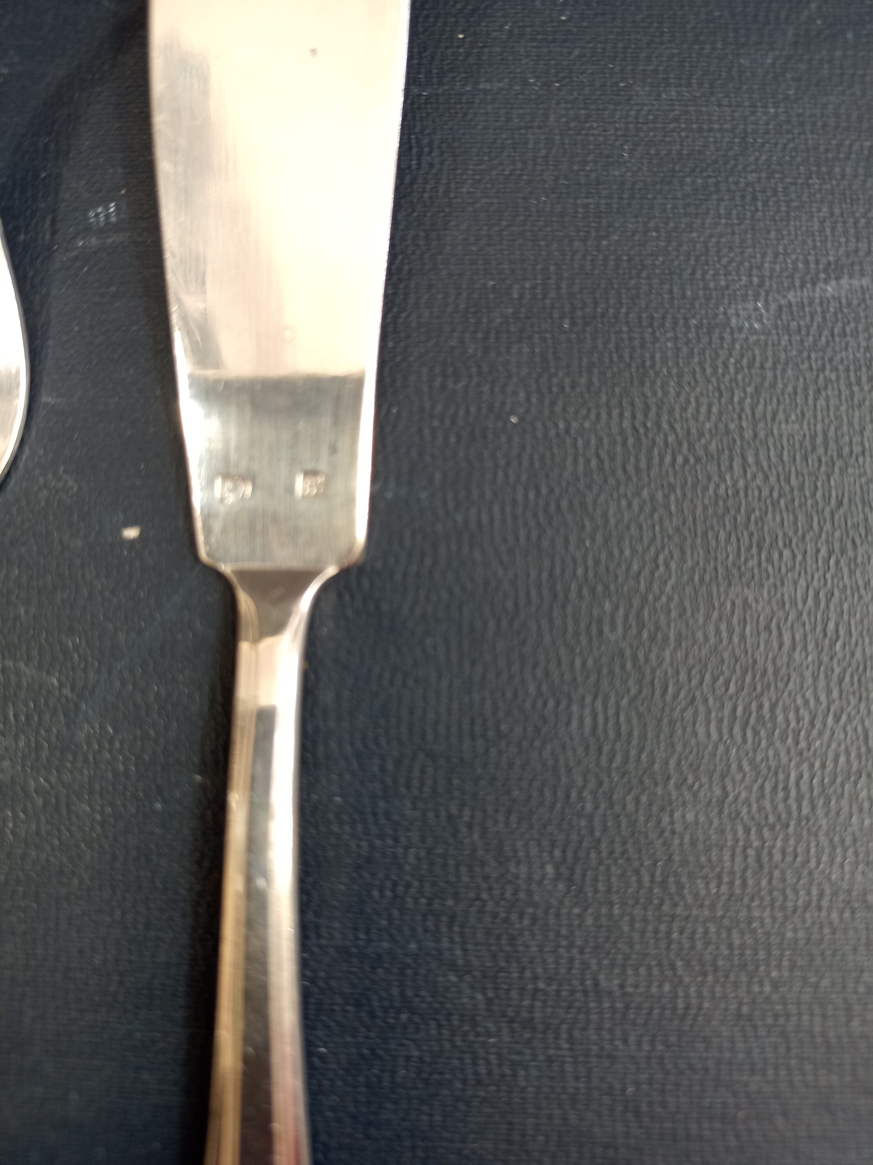 Silver metal fish cutlery ercuis