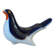 Vintage Soviet salt and pepper shaker in the shape of a cobalt blue bird.