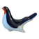 Vintage Soviet salt and pepper shaker in the shape of a cobalt blue bird.
