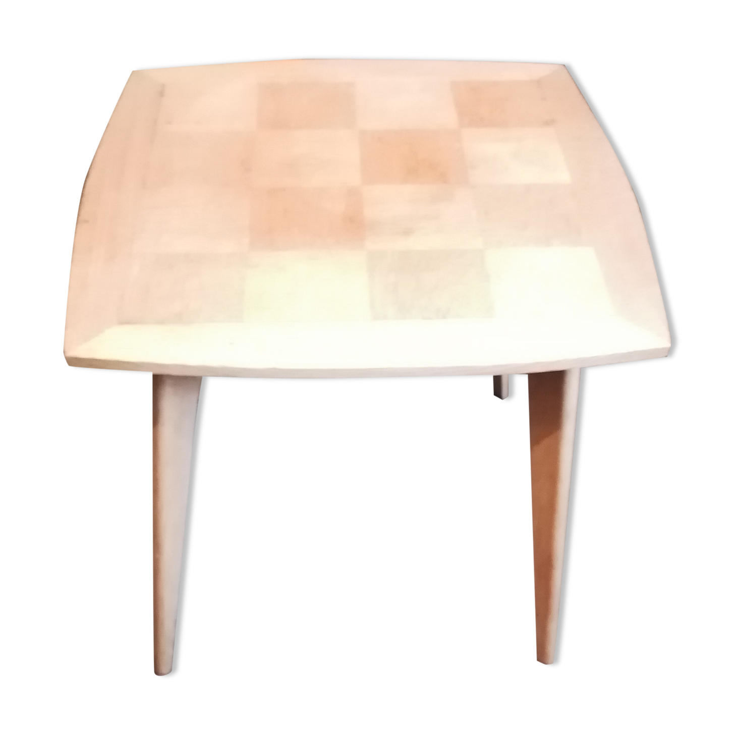 Coffee table wood marquetry 1950 60