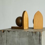 Art Deco wooden bookends from the 1930s.