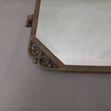 Art Deco mirror 1930 in beaten iron