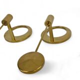 Pair of Scandinavian brass wall candlesticks by Arthur Pe, Kolbäck, Sweden