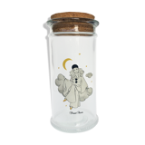 vintage pierrot glass jar