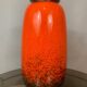 West German Fat Lava Scheurich Keramik orange and brown vase 1970s