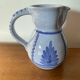 Antique blue glazed terracotta pitcher gaubert vintage kitchen