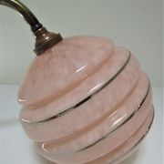Porcelain porcelain patinated glass of Clichy pink Art Deco