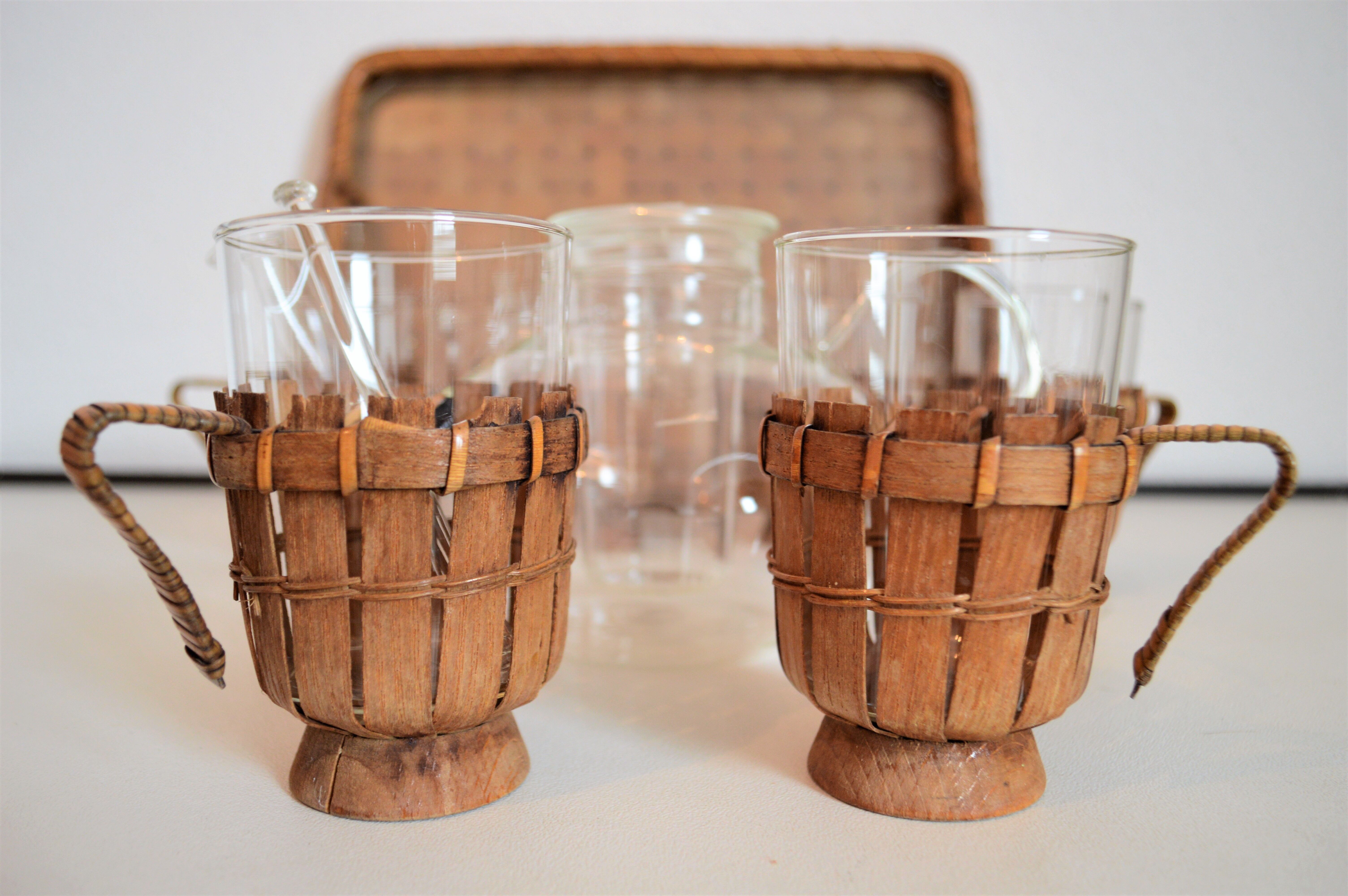 Glass tea service by Ilse Decho for Jena Glas, Germany, 1960