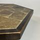 Large Brutalist Coffee Table in Oak and Stone Mosaic, 1960s