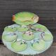 Vintage ceramic service from Vallauris. Fish decor. 1960s.