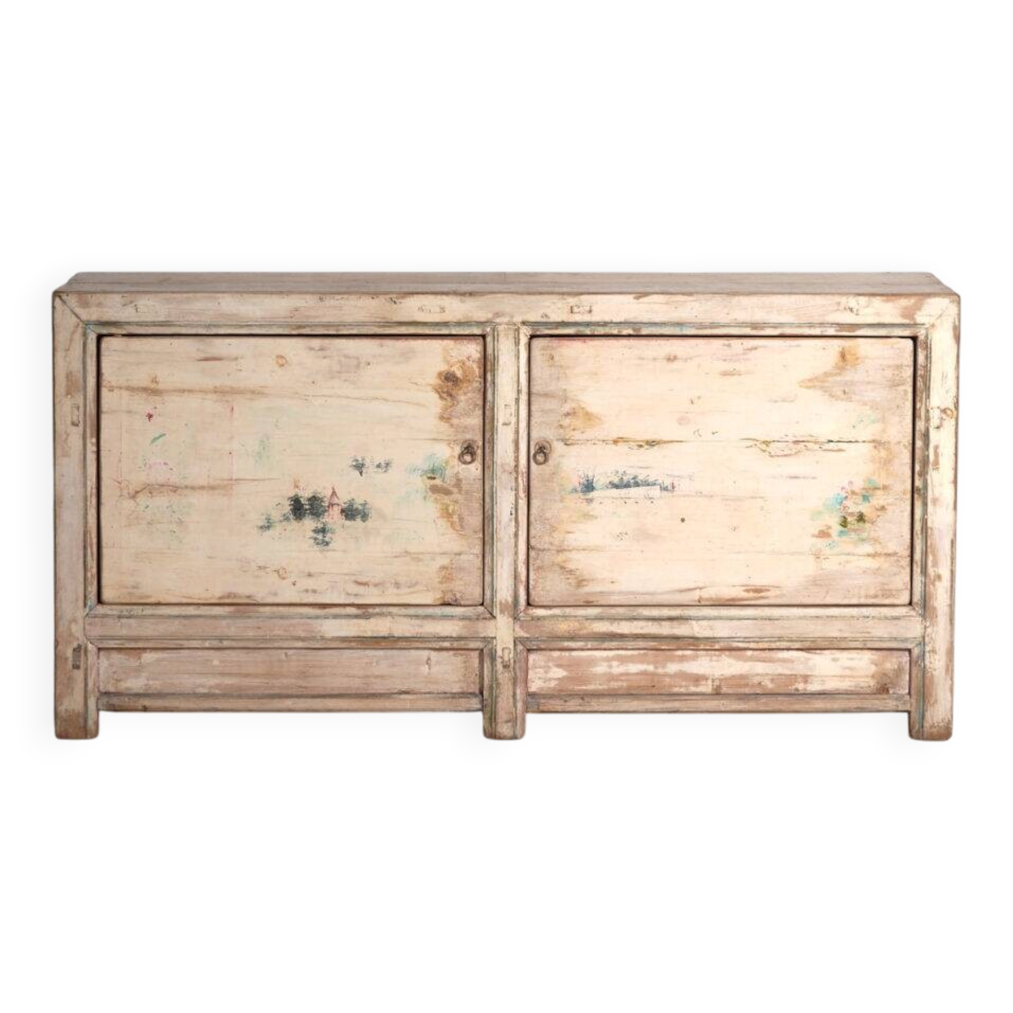 Buffet ancien peint en bois d’orme – Chine, vers 1900