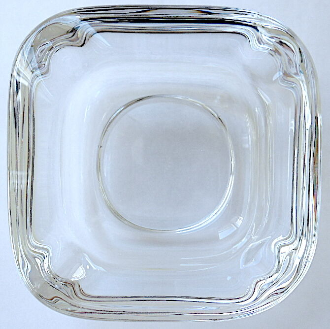 Small square ashtray vintage Crystal Vannes le Chatel