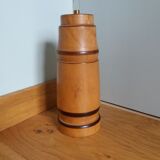 Turned wooden lamp base