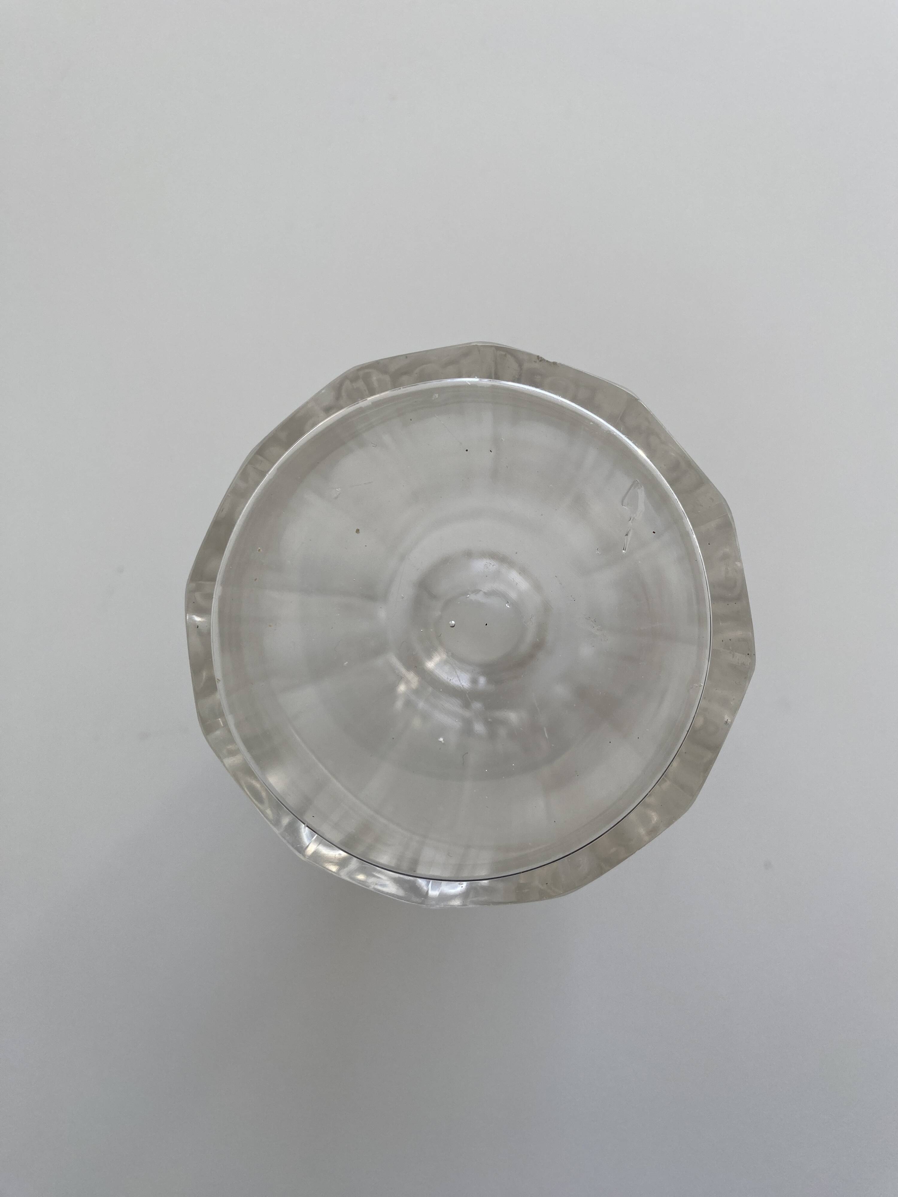 Antique crystal and silver sugar shaker