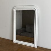 Miroir louis philippe at the end of the 19th century. 80x56. white.