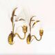 Pair of vintage gilt sheaf of wheat wall lights by Hans Kögl