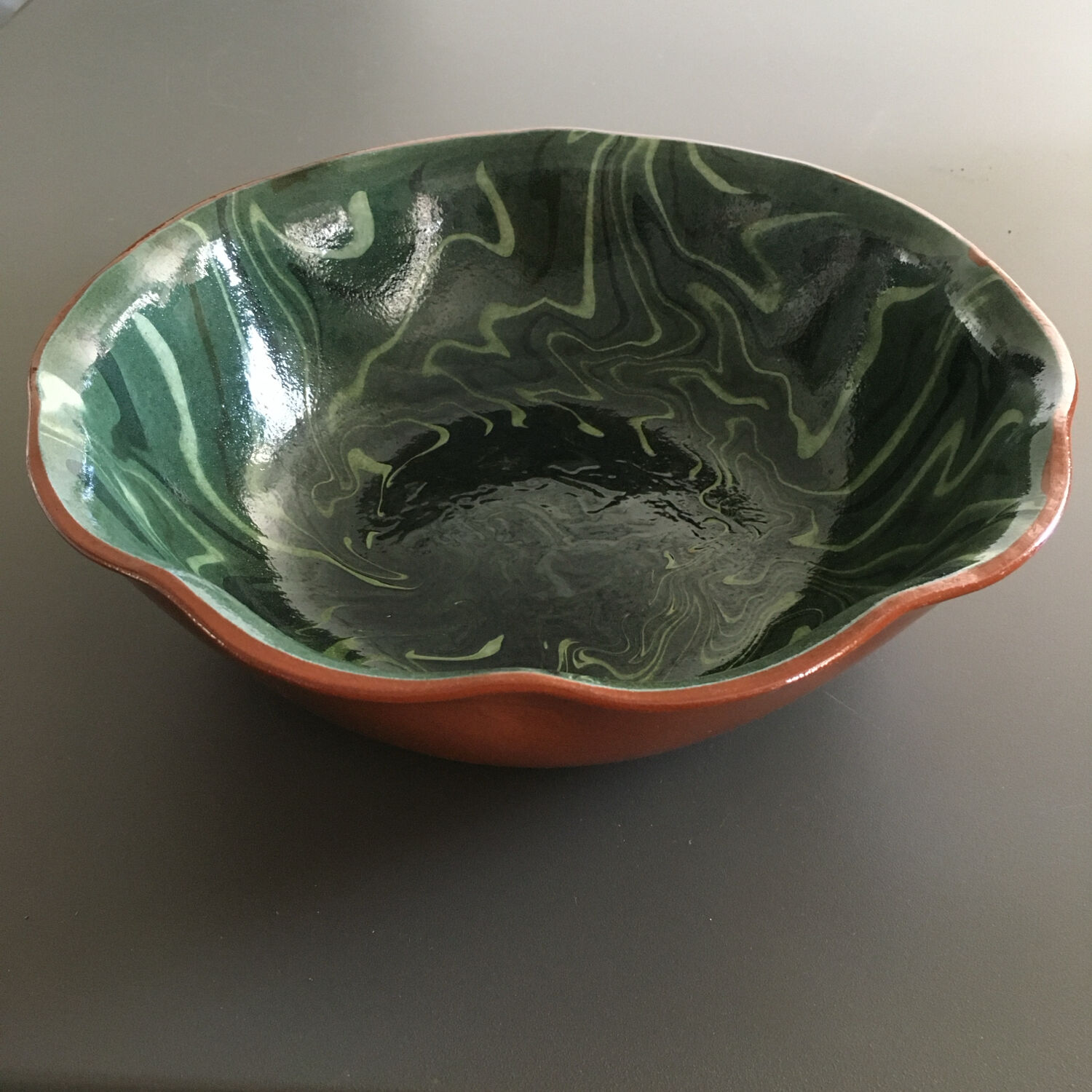Large mixed earth salad bowl