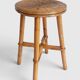 Vintage Rattan and Bamboo Accent Side Table / Stool, Spain, 1970s