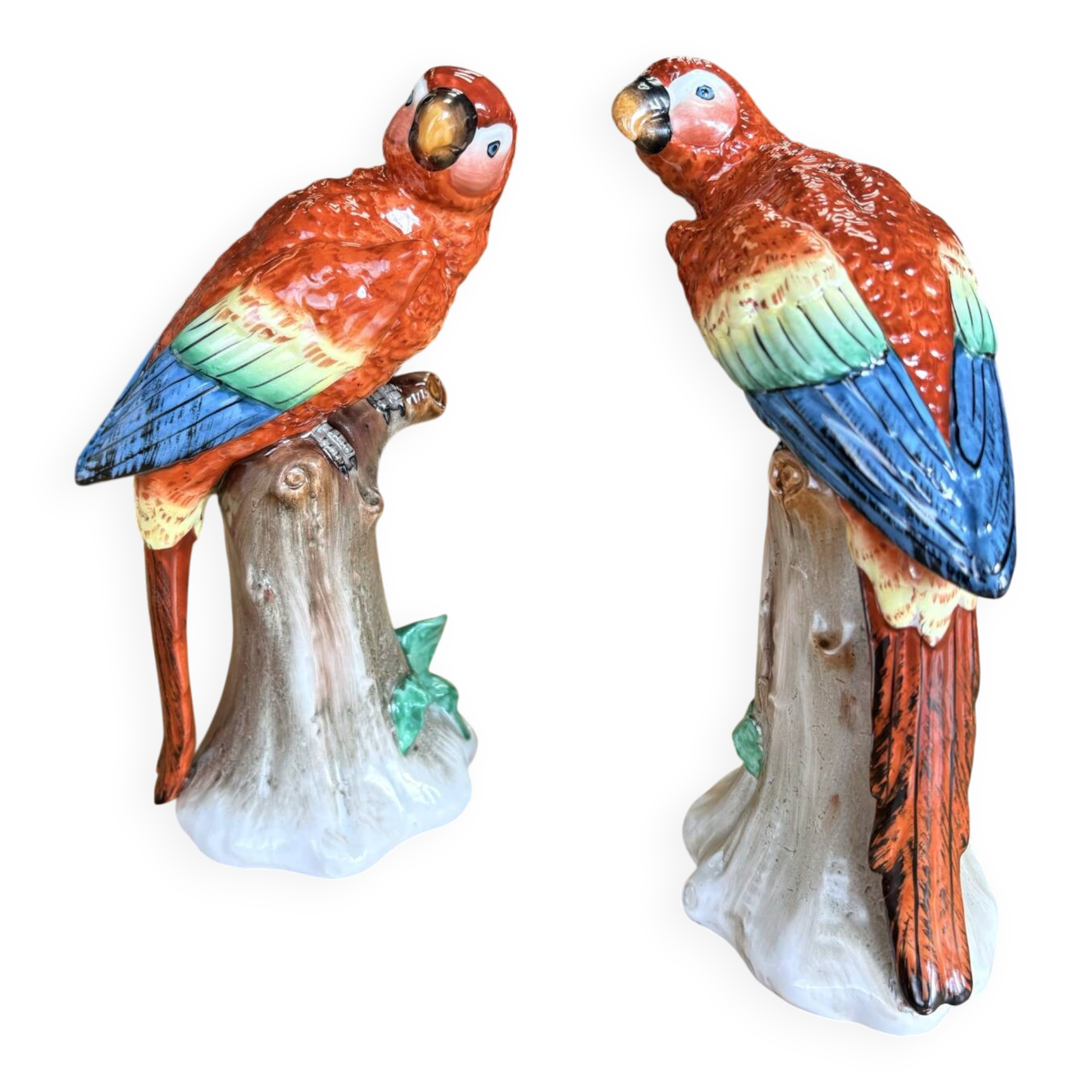 Pair of porcelain parrots Sitzendorf – Germany