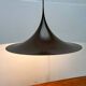 Mid-Century Modern Space Age Danish Brown Semi Pendant Lamp by Claus Bonderup and Torsten Thorup for Fog & Mørup, 1960s