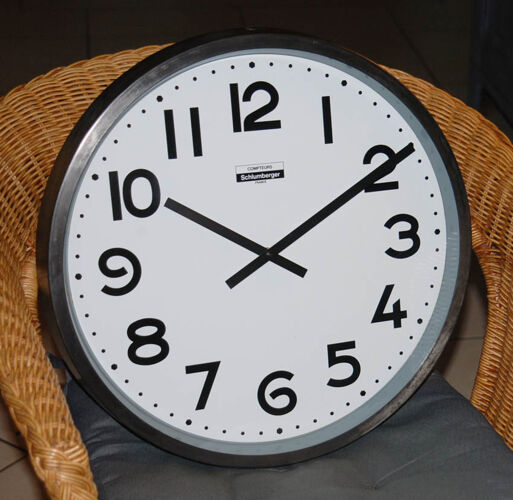 Horloge industrielle manufacture ''schlumberger'' - 44cm