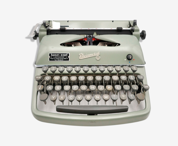 Rheinmetall typewriter green vintage revised ribbon new 1960