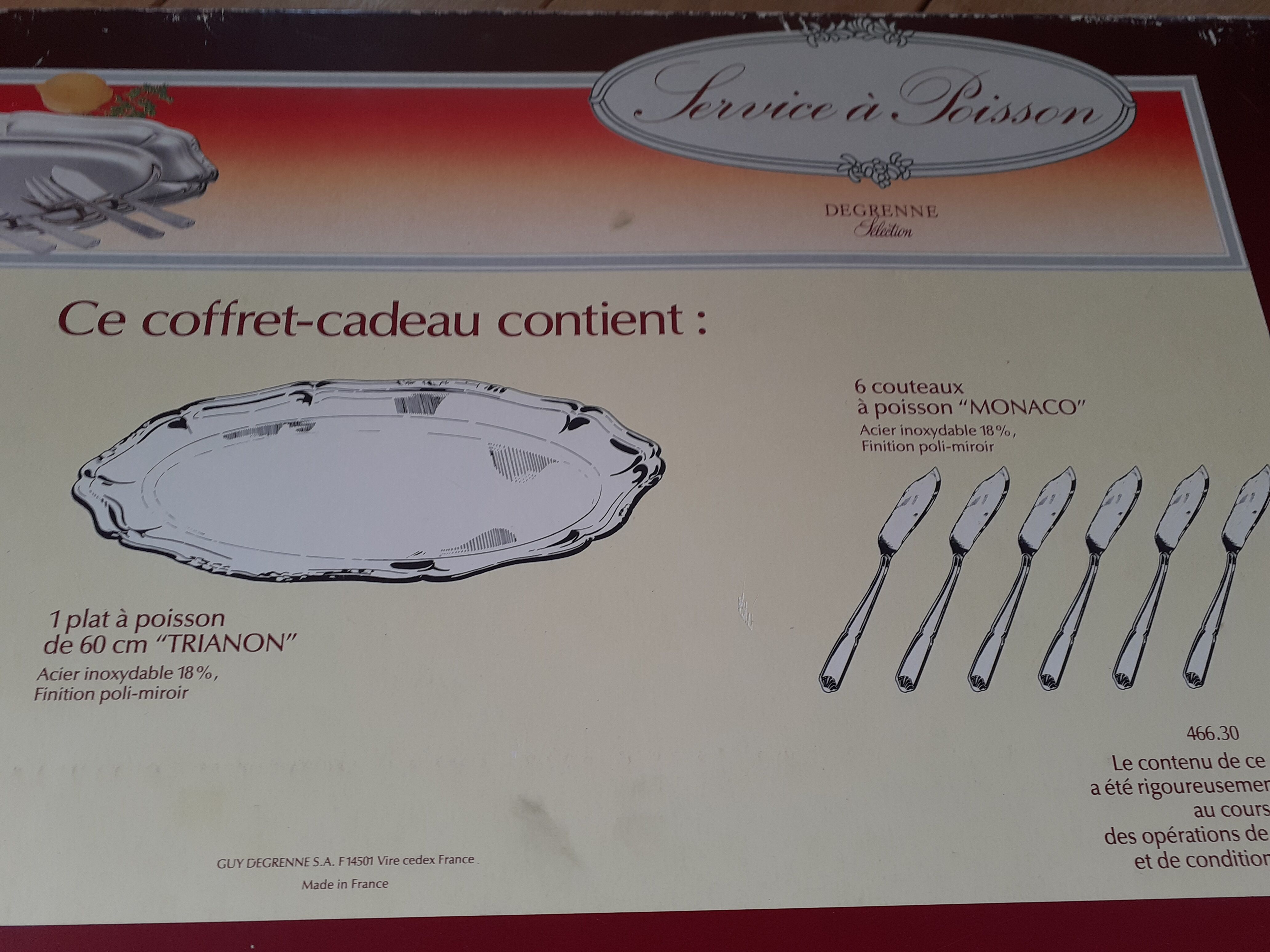 Guy Degrenne fish service made in France