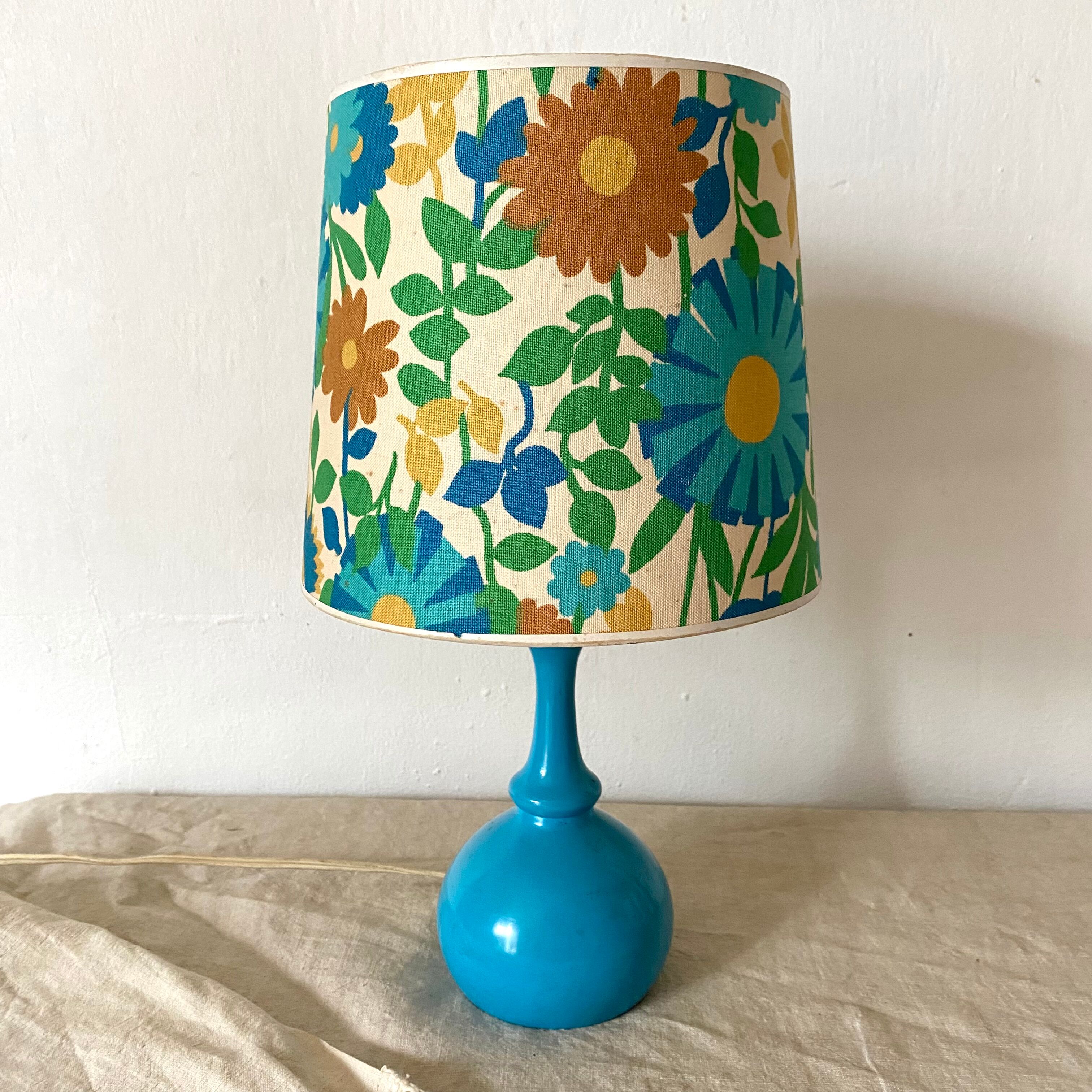 Vintage lamp flowers 70s
