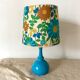 Lampe vintage fleurs années 70