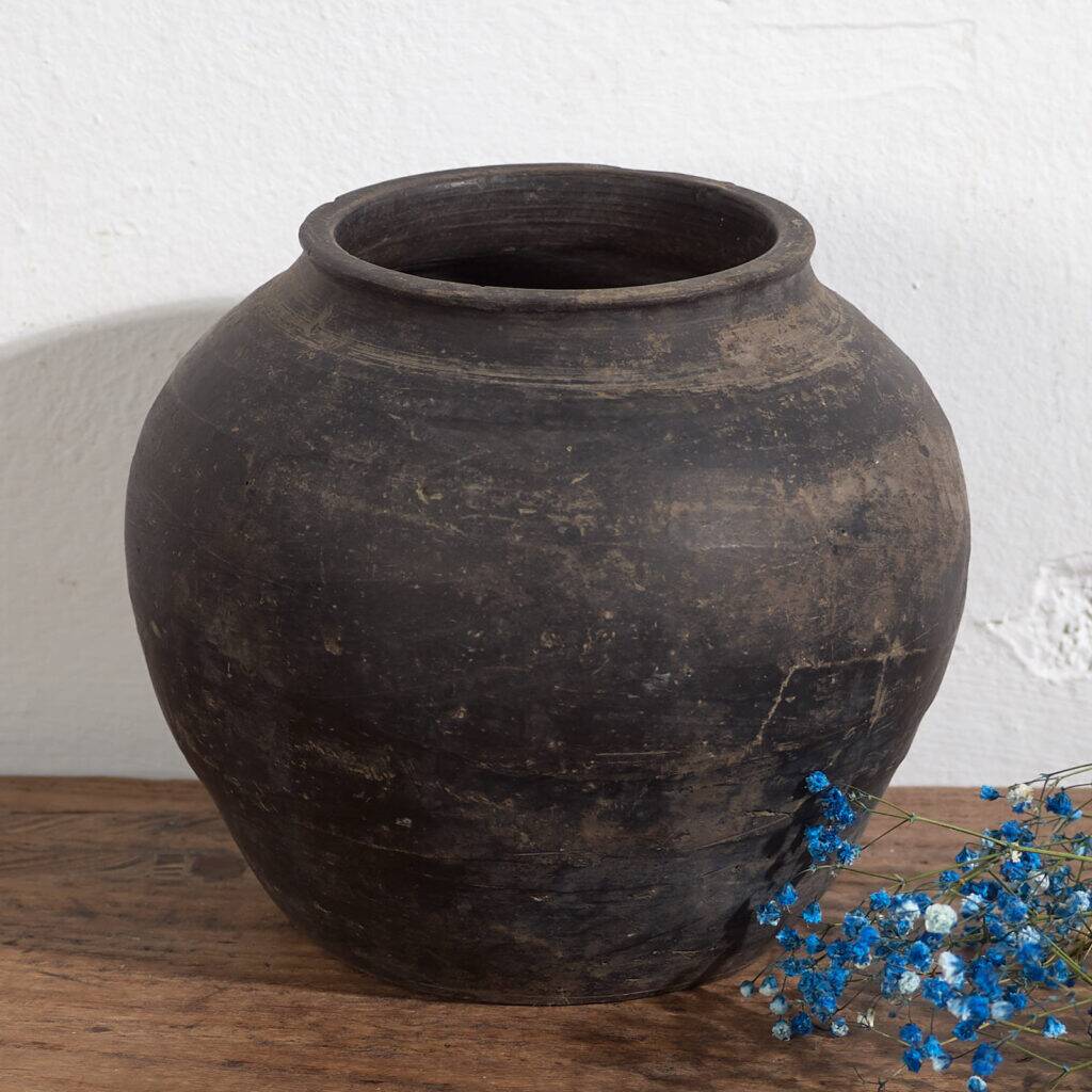 Antique wabi sabi ceramic vase (c.1900) #4